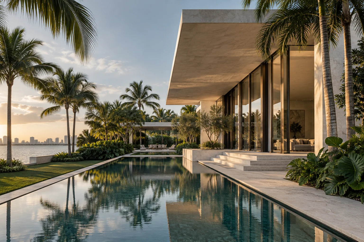 Architectural vision of a contemporary South Florida waterfront residence